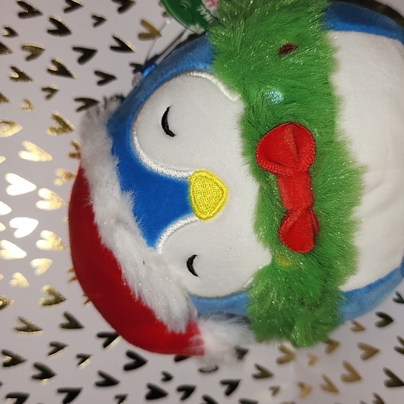 Brand new Squishmallows Puff the Penguin Christmas plush pillow - Picture 2 of 7